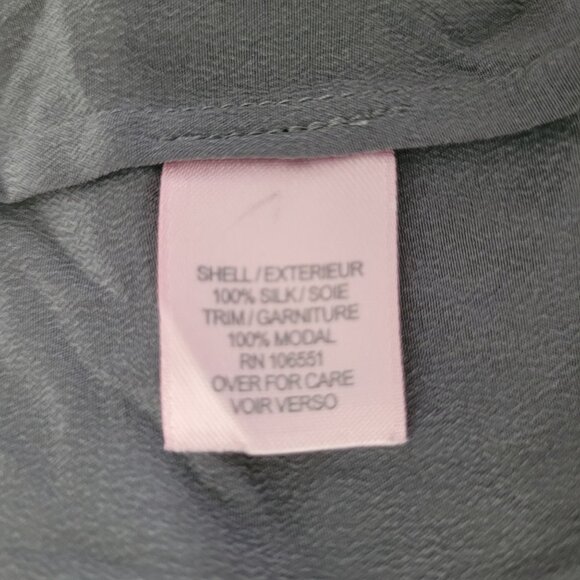 Calypso St. Barth Gray Silk Drop Smocked Waist Gatsby Dress Size M Tassel Ties - Picture 7 of 7